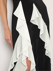 Star by Julien MacDonald Black Ruffle Detail Dress - Image 5 of 6