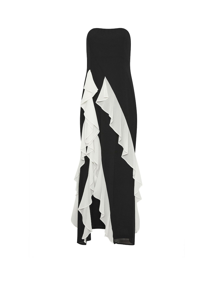 Star by Julien MacDonald Black Ruffle Detail Dress - Image 6 of 6