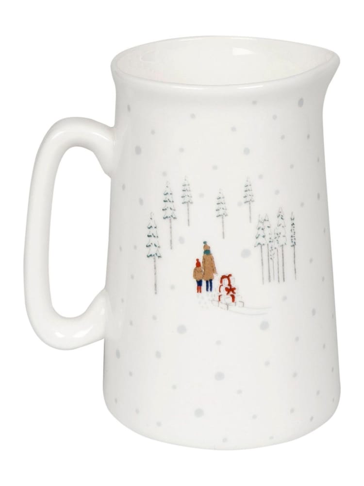Sophie Allport Natural Home for Christmas Jug - Image 1 of 1 Sophie Allport Natural Home for Christmas Jug - Image 1 of 1