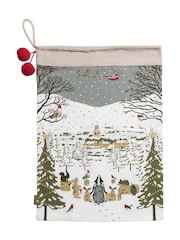Sophie Allport Off White Festive Forest Christmas Sack - Image 2 of 2