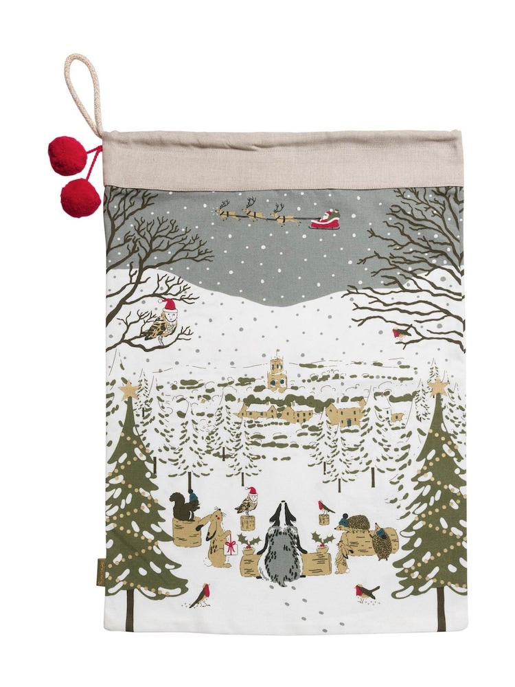Sophie Allport Off White Festive Forest Christmas Sack - Image 2 of 2