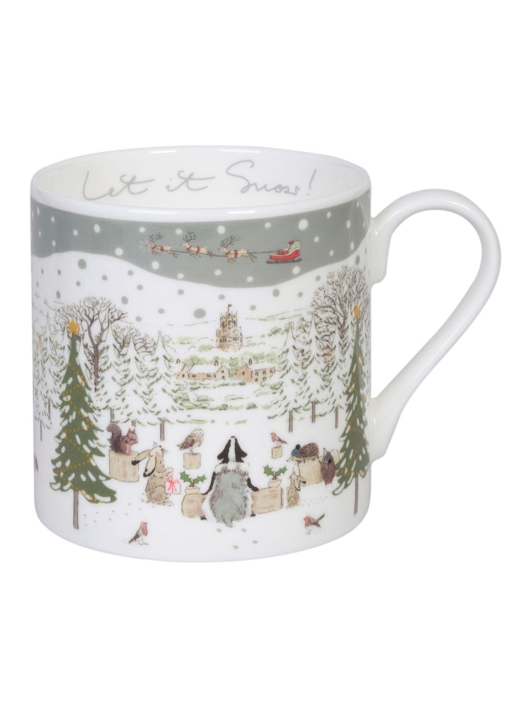Sophie Allport White Festive Forest Let It Snow Mug - Image 2 of 2 Sophie Allport White Festive Forest Let It Snow Mug - Image 2 of 2
