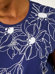 Camiseta elástica floral Roman Hotfix - Imagem 5 de 5