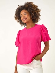 Rosa - Roman Balloon Short Sleeve Blouse - Imagen 2 de 5