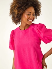 Rosa - Roman Balloon Short Sleeve Blouse - Imagen 4 de 5