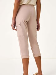 Roman Natural Turn Up Stretch Cargo Trousers - Image 3 of 5