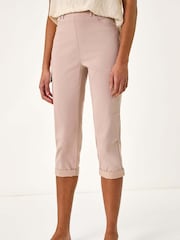 Roman Natural Turn Up Stretch Cargo Trousers - Image 4 of 5