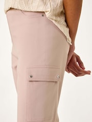 Roman Natural Turn Up Stretch Cargo Trousers - Image 5 of 5