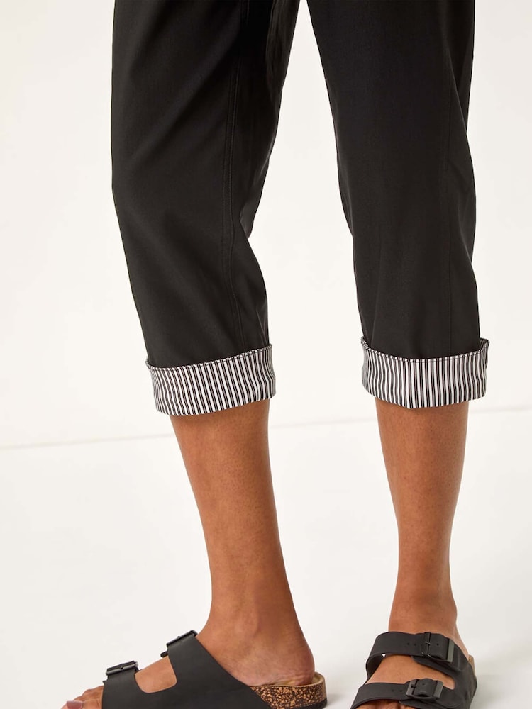 Roman Contrast Stripe Cropped Trousers - Imagen 5 de 5 Roman Contrast Stripe Cropped Trousers - Imagen 5 de 5