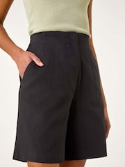 Roman Black Smart Twill Pocket 100% Cotton Shorts - Image 5 of 5