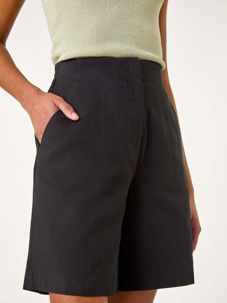 Roman Black Smart Twill Pocket 100% Cotton Shorts - Image 5 of 5