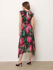 Star by Julien MacDonald Black Mesh Hanky Hem Dress - Image 4 of 6