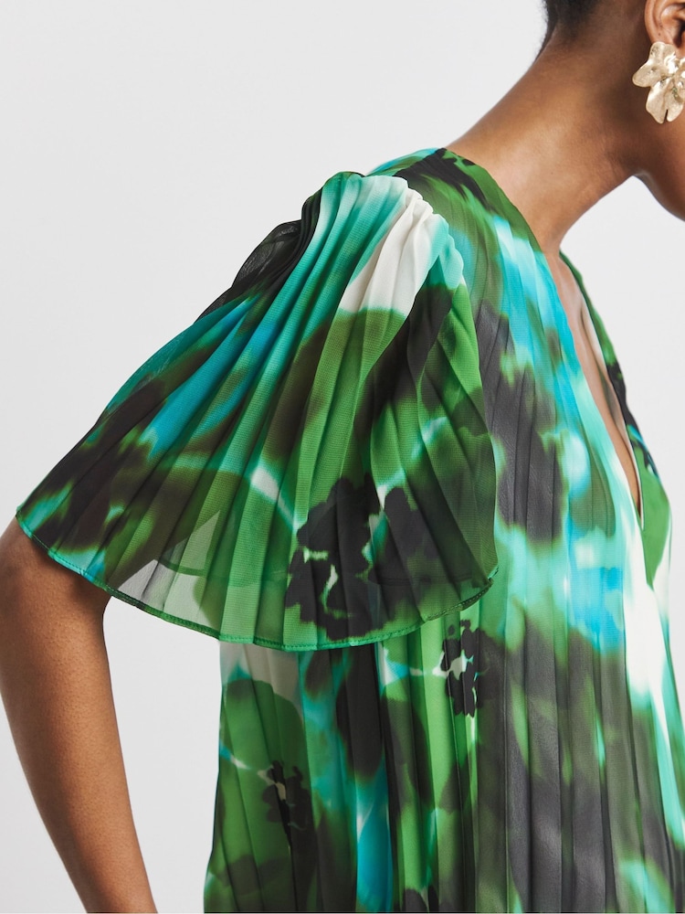 Joanna Hope Green Pleated Blouse - Image 4 of 4