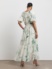 Joanna Hope Natural Puff Sleeve Dress - Image 2 of 4