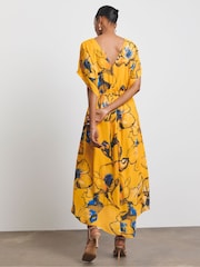 Joanna Hope Yellow Drape Sleeve Dress - Image 2 of 4