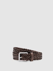 Reiss Chocolate Carlton Belt - Image 1 of 5