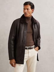 Reiss Chocolate Carlton Belt - Image 4 of 5