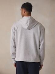 Slate Grey Velour Lined Zip Through Hoodie - Image 2 of 4