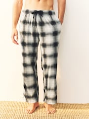 Slate Grey Check Motionflex Cosy Open Hem Pyjama Bottoms - Image 1 of 12