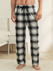 Slate Grey Check Motionflex Cosy Open Hem Pyjama Bottoms - Image 3 of 12
