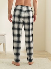 Slate Grey Check Motionflex Cosy Open Hem Pyjama Bottoms - Image 4 of 12
