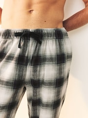 Slate Grey Check Motionflex Cosy Open Hem Pyjama Bottoms - Image 7 of 12