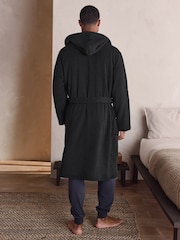 Black Corded Textured Dressing Gown - Image 2 of 9