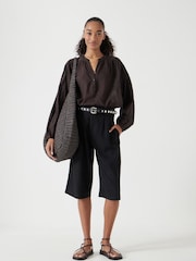 Hush Black Linen Blend Lya Bermuda Shorts - Image 2 of 6