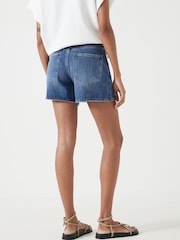 Hush Blue Dark Essential Denim 100% Cotton Shorts - Image 3 of 5