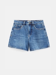 Hush Blue Dark Essential Denim 100% Cotton Shorts - Image 5 of 5