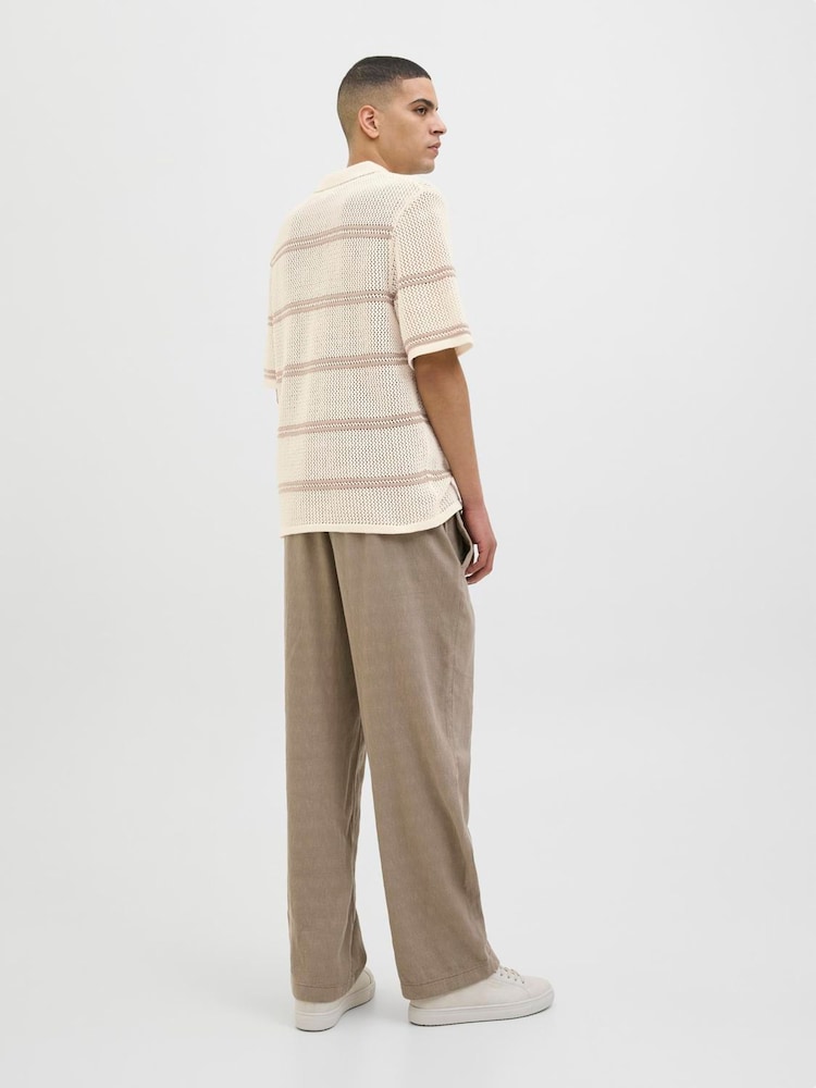 JACK & JONES Knitted Stripe Polo Shirt - Image 2 of 7