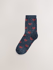 Navy/Berry Hearts - Containing Wool Ankle Socks 3 Pack - Bild 3 von 4