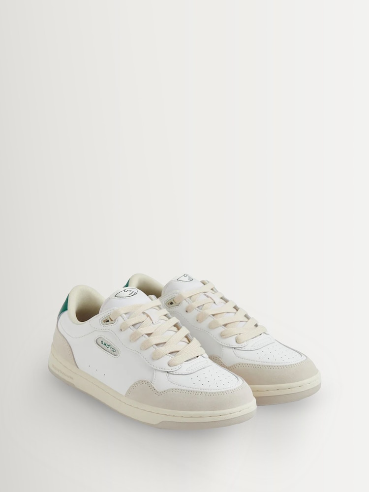 Stepney Workers Club Spring Green Pro Cup 01 Leather Trainers - Image 2 of 5 Stepney Workers Club Spring Green Pro Cup 01 Leather Trainers - Image 2 of 5
