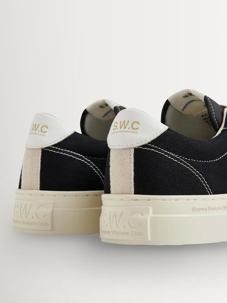 Stepney Workers Club Black Dellow 02 Cup Canvas Trainers - Image 5 of 5