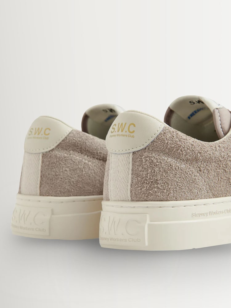 Stepney Workers Club Taupe Dellow 02 Cup Canvas Trainers - Image 5 of 5