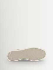 Stepney Workers Club White & Putty Pearl Cup Leather Trainers - Image 4 of 5