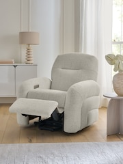Casual Boucle Light Natural Otis Rise and Recline Armchair - Image 2 of 13
