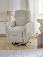 Casual Boucle Light Natural Otis Rise and Recline Armchair - Image 4 of 13