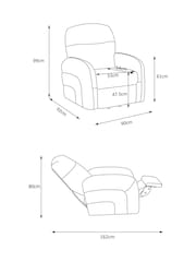 Casual Boucle Light Natural Otis Rise and Recline Armchair - Image 6 of 13