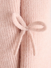 Pink 3D Bow Knitted Heavyweight Scarf - Image 6 of 6
