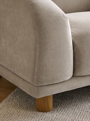 Relaxed Chenille Light Natural Avery Accent Chair - Image 2 of 9