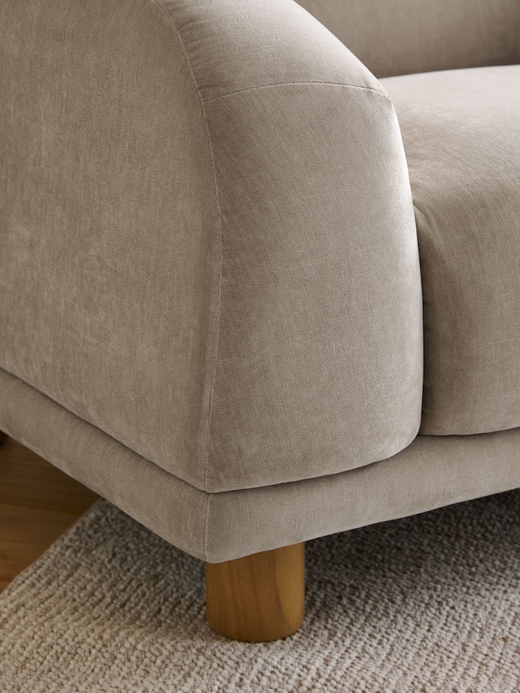 Relaxed Chenille Light Natural Avery Accent Chair - Image 2 of 9 Relaxed Chenille Light Natural Avery Accent Chair - Image 2 of 9