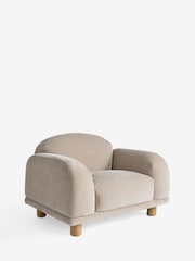 Relaxed Chenille Light Natural Avery Accent Chair - Image 5 of 9