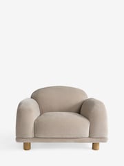 Relaxed Chenille Light Natural Avery Accent Chair - Image 6 of 9