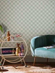 Graham & Brown Mint Envy Check Me Out 10M Wallpaper - Image 4 of 4