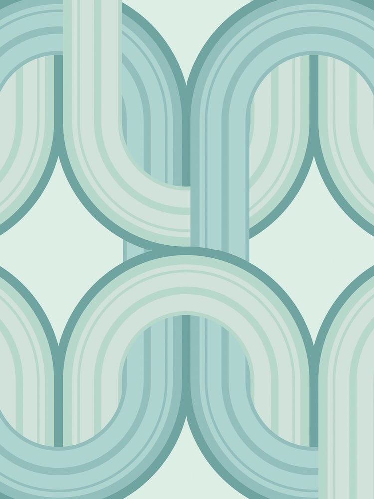 Graham & Brown Blue Horizon Envy In the Loop 10M Wallpaper - Image 2 of 3