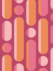 Graham & Brown Tangerine or Raspberry Envy Morse 10M Wallpaper - Image 2 of 4