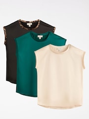 Love & Roses Multi Satin Front Top - Image 1 of 8