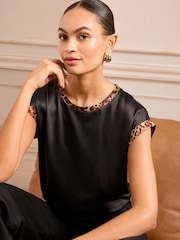 Love & Roses Multi Satin Front Top - Image 2 of 8