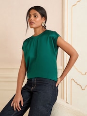 Love & Roses Multi Satin Front Top - Image 4 of 8